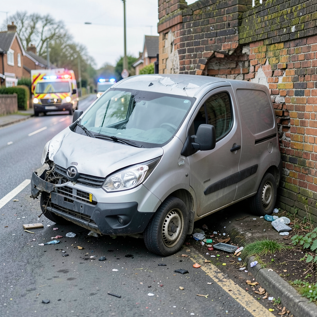 58-year-old man critical after van crashes into wall in Huddersfield